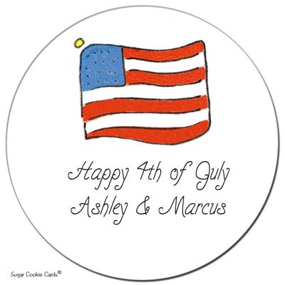 Sugar Cookie Gift Stickers - Old Glory